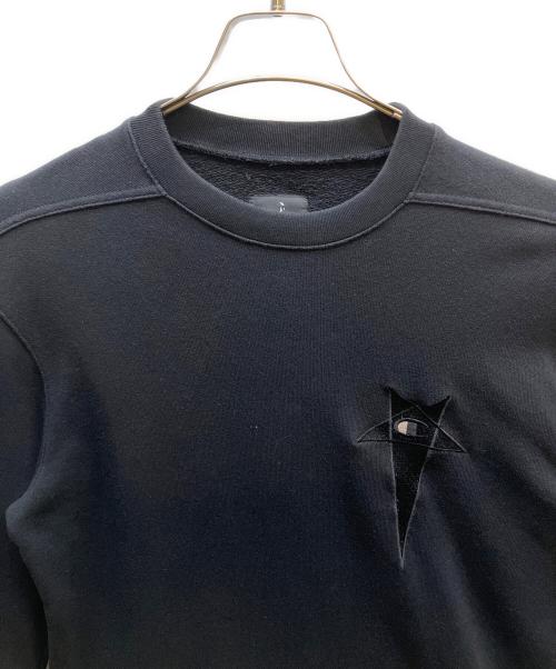 Champion（チャンピオン）Champion (チャンピオン) RICK OWENS (リックオウエンス) Logo Embroidered Sweat ブラック サイズ:Mの古着・服飾アイテム