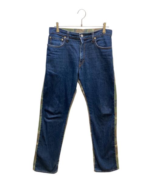 KOJIMA GENES（コジマジーンズ）KOJIMA GENES (コジマジーンズ) デニムパンツ ブルー&カモフラージュ サイズ:34の古着・服飾アイテム