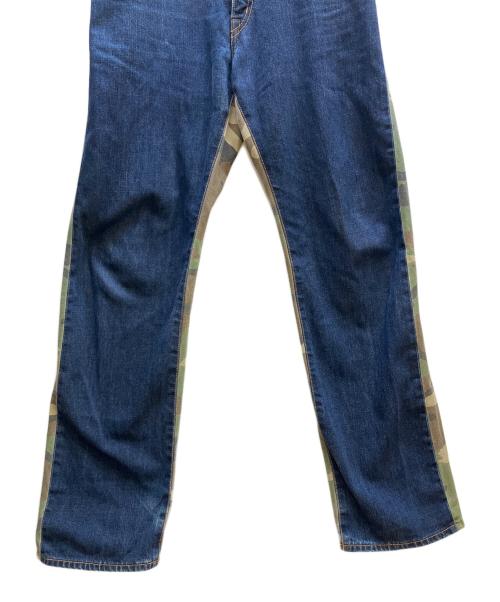 KOJIMA GENES（コジマジーンズ）KOJIMA GENES (コジマジーンズ) デニムパンツ ブルー&カモフラージュ サイズ:34の古着・服飾アイテム