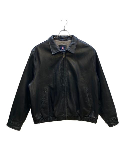 CHAPS（チャップス）CHAPS (チャップス) レザージャケット ブラック サイズ:XXLの古着・服飾アイテム