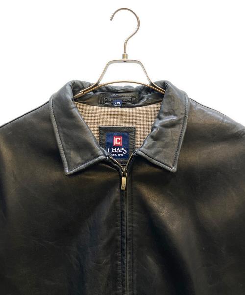 CHAPS（チャップス）CHAPS (チャップス) レザージャケット ブラック サイズ:XXLの古着・服飾アイテム