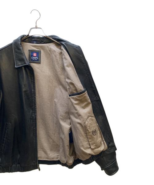 CHAPS（チャップス）CHAPS (チャップス) レザージャケット ブラック サイズ:XXLの古着・服飾アイテム
