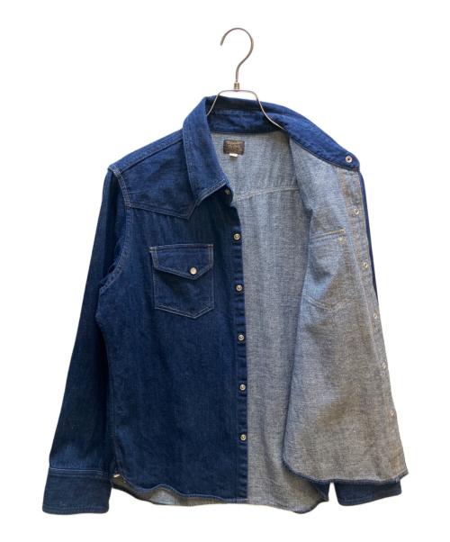 Deluxeware（デラックスウェア）Deluxeware (デラックスウェア) デニムウエスタンシャツ インディゴ サイズ:Lの古着・服飾アイテム