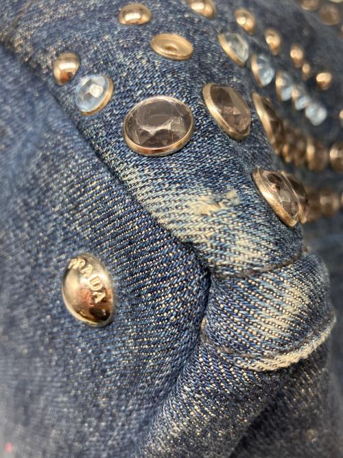 PRADA（プラダ）PRADA (プラダ) ハンドバッグ ネイビーの古着・服飾アイテム