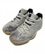NIKEナイキ）の古着「Air Jordan 11 Low Snakeskin」｜グレー
