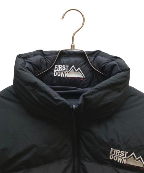 FIRST DOWN（ファーストダウン）FIRST DOWN (ファーストダウン) リバーシブルダウンジャケット ブラック サイズ:Lの古着・服飾アイテム