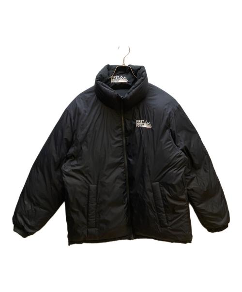 FIRST DOWN（ファーストダウン）FIRST DOWN (ファーストダウン) リバーシブルダウンジャケット ブラック サイズ:Lの古着・服飾アイテム