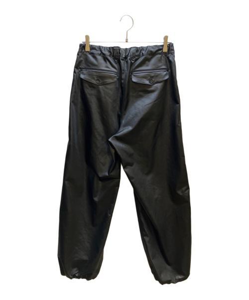 goyemon（ゴヱモン）goyemon (ゴヱモン) Synthetic Satin Tuck Pants ブラック サイズ:Mの古着・服飾アイテム