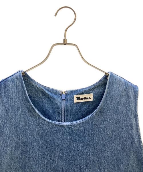 Naptime.（ナップタイム）Naptime. (ナップタイム) ノースリーブワンピース ブルー サイズ:FREEの古着・服飾アイテム