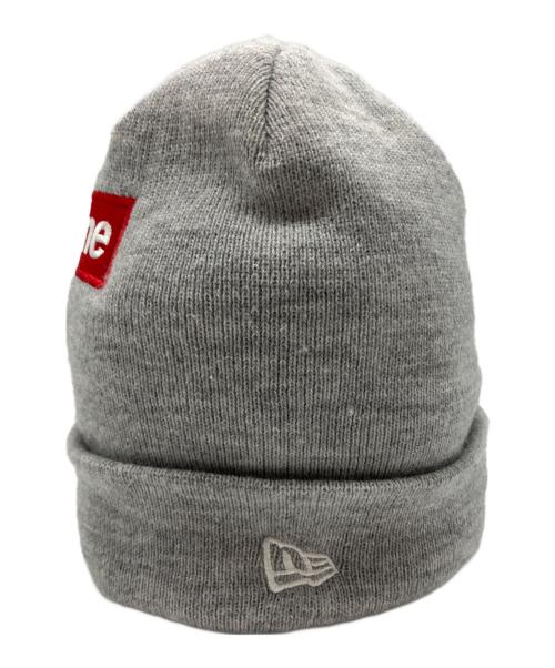 SUPREME（シュプリーム）Supreme (シュプリーム) New Era (ニューエラ) Cross Box Logo Beanie グレー サイズ:不明の古着・服飾アイテム