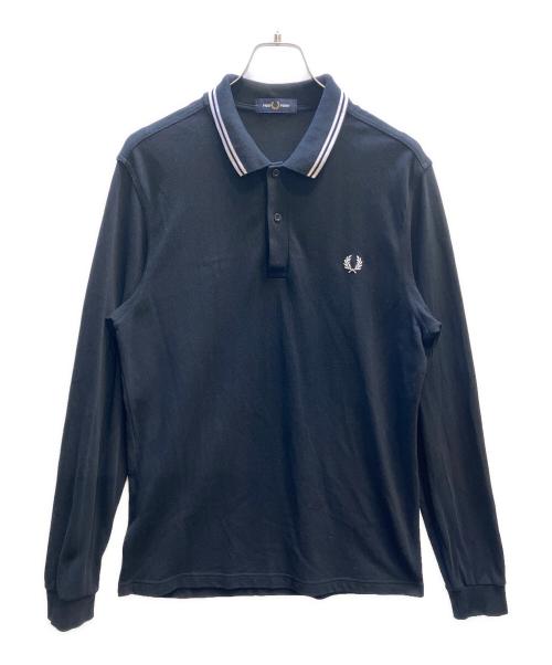 FRED PERRY（フレッドペリー）FRED PERRY (フレッドペリー) 長袖ポロシャツ ブラック サイズ:Lの古着・服飾アイテム