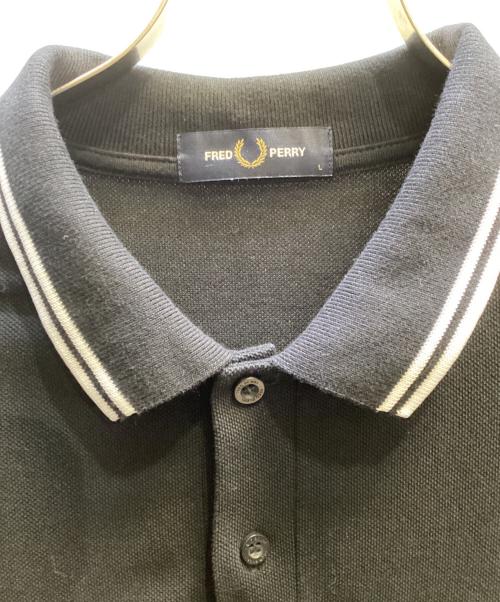 FRED PERRY（フレッドペリー）FRED PERRY (フレッドペリー) 長袖ポロシャツ ブラック サイズ:Lの古着・服飾アイテム