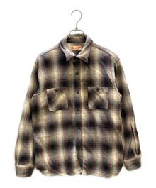 SUGAR CANE（シュガーケーン）の古着「TWILL CHECK WORK SHIRT」｜ブラウン