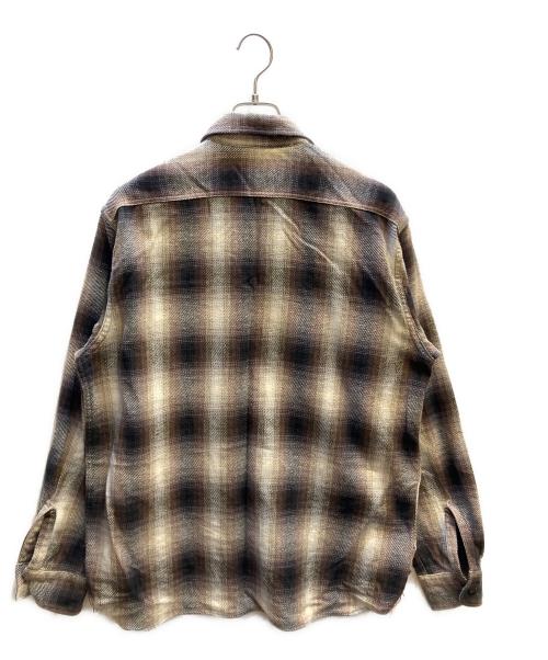 SUGAR CANE（シュガーケーン）SUGAR CANE (シュガーケーン) TWILL CHECK WORK SHIRT ブラウン サイズ:Lの古着・服飾アイテム