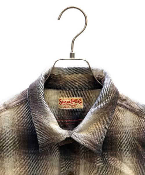 SUGAR CANE（シュガーケーン）SUGAR CANE (シュガーケーン) TWILL CHECK WORK SHIRT ブラウン サイズ:Lの古着・服飾アイテム