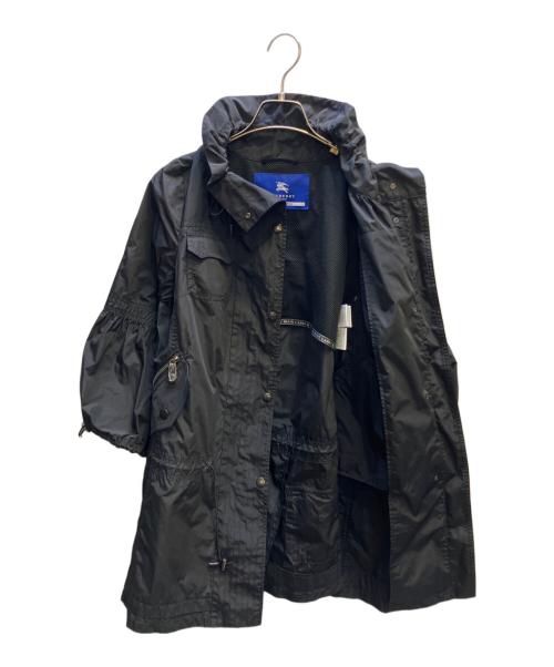 BURBERRY BLUE LABEL（バーバリー ブルー レーベル）BURBERRY BLUE LABEL (バーバリー ブルー レーベル) ナイロンコート ブラック サイズ:36の古着・服飾アイテム