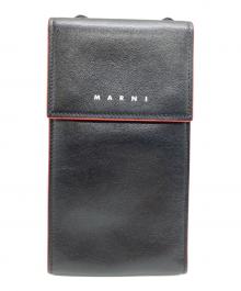 MARNI（マルニ）の古着「スマートフォンポーチ」｜ブラック×レッド