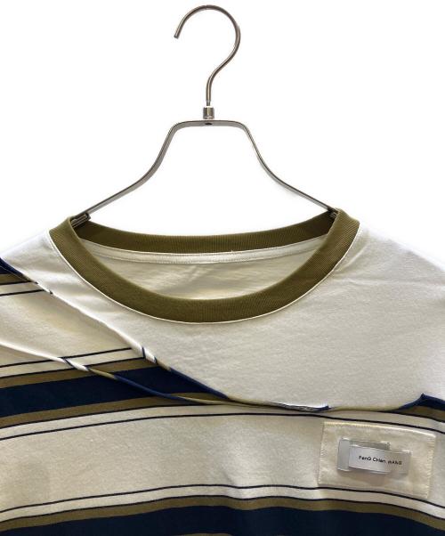 FenG CHen WANG（フェンチェンワン）FenG CHen WANG (フェンチェンワン) 2 IN 1 PATCHED TEE ホワイト サイズ:Ｍの古着・服飾アイテム