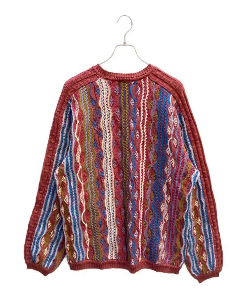 Coogi（クージー）Coogi (クージー) 3Dニット レッド サイズ:Lの古着・服飾アイテム