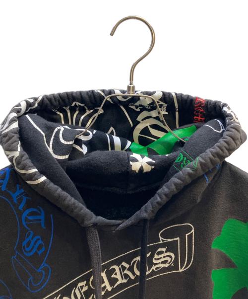 CHROME HEARTS（クロムハーツ）CHROME HEARTS (クロムハーツ) ステンシルフーディー ブラック サイズ:Lの古着・服飾アイテム