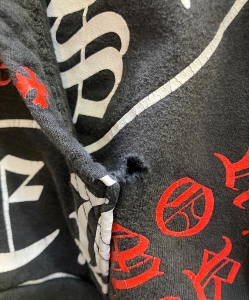 CHROME HEARTS（クロムハーツ）CHROME HEARTS (クロムハーツ) ステンシルフーディー ブラック サイズ:Lの古着・服飾アイテム