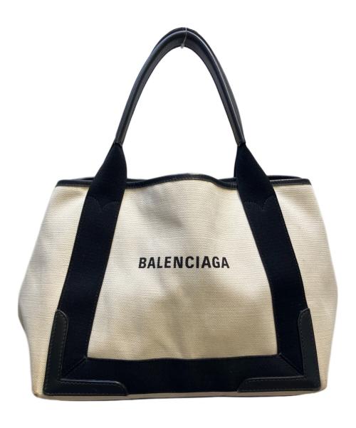 BALENCIAGA（バレンシアガ）BALENCIAGA (バレンシアガ) トートバッグ ブラック×ベージュの古着・服飾アイテム