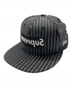 SUPREME×New Era×COMME des GARCONS SHIRTシュプリーム×ニューエラ×コムデギャルソンシャツ）の古着「Supreme x COMME des GARCONS SHIRT x NEW ERA Boxlogo Cap "Black"」｜ブラック