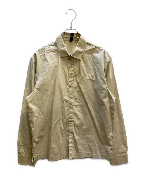 adidas（アディダス）adidas (アディダス) LUXFLOW ALPHA 長袖カジュアルシャツ ベージュ サイズ:Ｍの古着・服飾アイテム