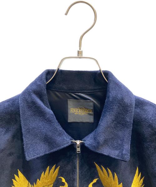 FINECREEK&CO（ファインクリークアンドコー）FINECREEK&CO (ファインクリークアンドコー) レザースカジャケット/Leather SUKA Jacket “Norfolk” ネイビー サイズ:Sの古着・服飾アイテム