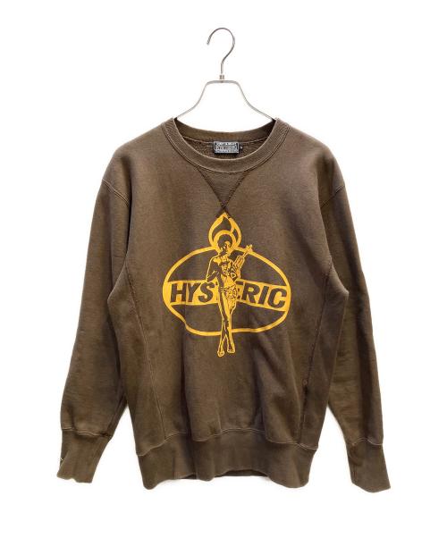Hysteric Glamour（ヒステリックグラマー）Hysteric Glamour (ヒステリックグラマー)  DYNAMITE ANGEL スウェット ブラウン サイズ:Sの古着・服飾アイテム