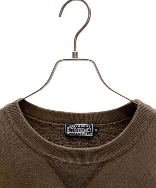 Hysteric Glamour（ヒステリックグラマー）Hysteric Glamour (ヒステリックグラマー)  DYNAMITE ANGEL スウェット ブラウン サイズ:Sの古着・服飾アイテム