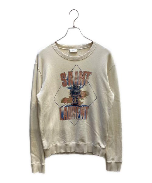 Saint Laurent Paris（サンローランパリ）Saint Laurent Paris (サンローランパリ) Robot Sweatshirt アイボリー サイズ:ＸＳの古着・服飾アイテム
