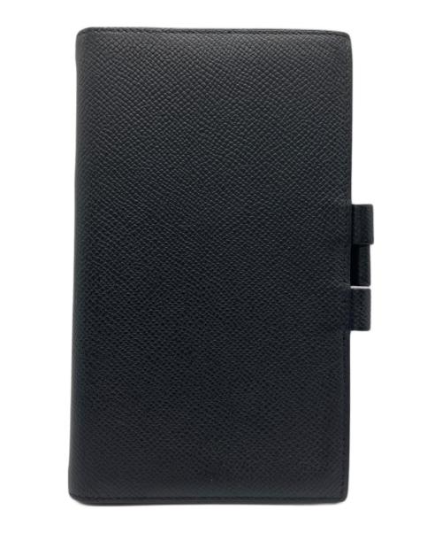 HERMES（エルメス）HERMES (エルメス) アジェンダヴィジョンⅡ　手帳カバー ブラックの古着・服飾アイテム