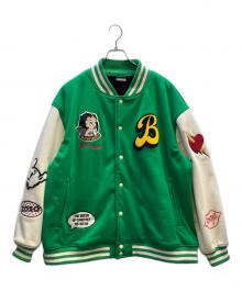 LowBlowKnuckle×BETTY BOOP（ロウブロウナックル×ベティー・ブープ）の古着「スタジャン」｜ホワイト×グリーン