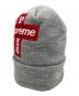 SUPREME（シュプリーム）の古着「Supreme New Era Cross Box Logo Beanie 」｜グレー