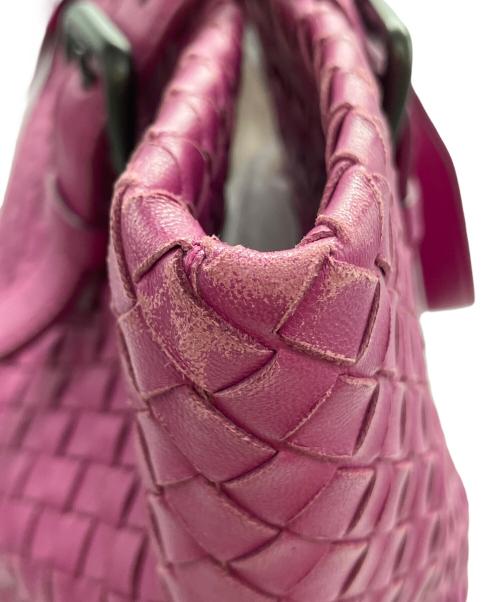 BOTTEGA VENETA（ボッテガベネタ）BOTTEGA VENETA (ボッテガベネタ) イントレチャート　トートバッグ ショッキングピンクの古着・服飾アイテム