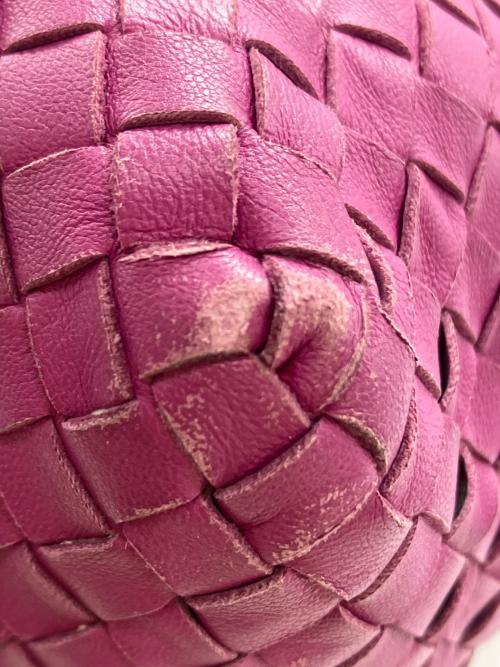 BOTTEGA VENETA（ボッテガベネタ）BOTTEGA VENETA (ボッテガベネタ) イントレチャート　トートバッグ ショッキングピンクの古着・服飾アイテム