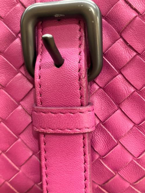 BOTTEGA VENETA（ボッテガベネタ）BOTTEGA VENETA (ボッテガベネタ) イントレチャート　トートバッグ ショッキングピンクの古着・服飾アイテム