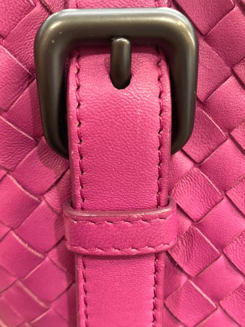 BOTTEGA VENETA（ボッテガベネタ）BOTTEGA VENETA (ボッテガベネタ) イントレチャート　トートバッグ ショッキングピンクの古着・服飾アイテム