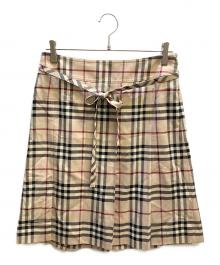 BURBERRY LONDON（バーバリーロンドン）の古着「プリーツスカート」｜ベージュ