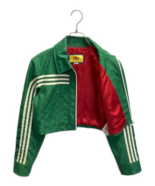 GUCCI（グッチ）GUCCI (グッチ) adidas (アディダス) ジャガードトラックジャケット グリーン サイズ:42の古着・服飾アイテム