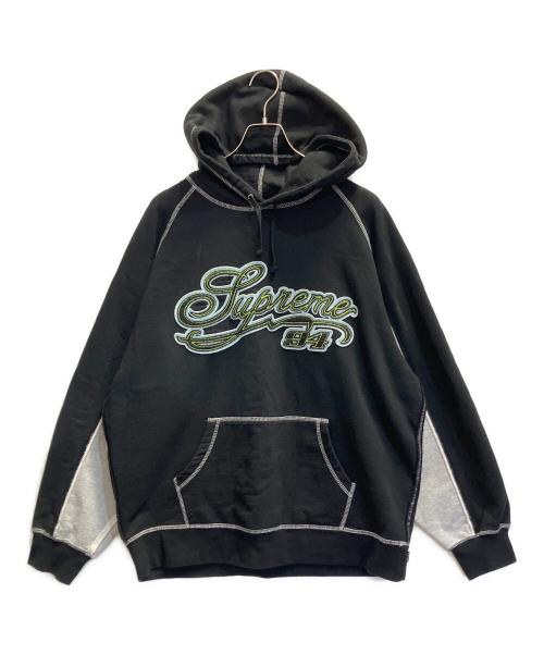 SUPREME（シュプリーム）SUPREME (シュプリーム) Paneled script Hooded Sweatshirt ブラック サイズ:Lの古着・服飾アイテム