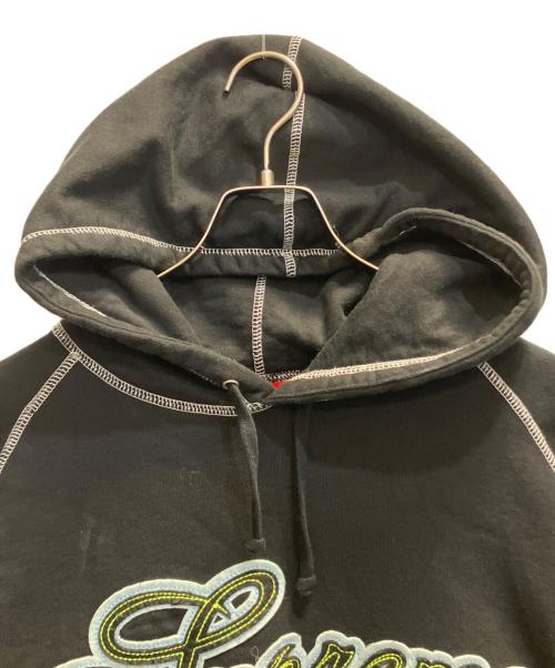 SUPREME（シュプリーム）SUPREME (シュプリーム) Paneled script Hooded Sweatshirt ブラック サイズ:Lの古着・服飾アイテム