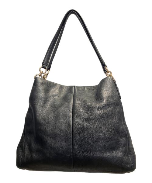 COACH（コーチ）COACH (コーチ) ラグジュアリー ペブルド レザー フィービー ショルダーバッグ ブラックの古着・服飾アイテム