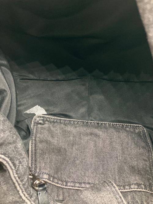 MARC JACOBS（マークジェイコブス）MARC JACOBS (マークジェイコブス) ザ ボウ デニム サック バッグ グレーの古着・服飾アイテム