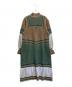 yuki shimane（ユキ シマネ）の古着「Once upon a time Jacquard dress ニットドレス ワンピース」｜グリーン×ブラウン