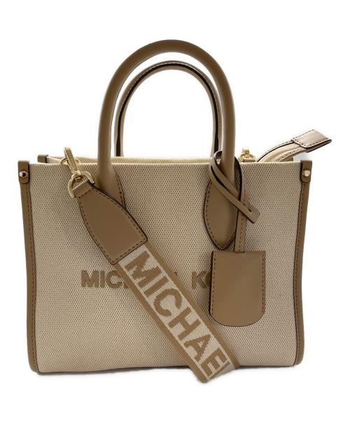 MICHAEL KORS（マイケルコース）MICHAEL KORS (マイケルコース) MIRELLA（ミレラ）MIRELLA（ミレラ） トップジップ ショッパートート クロスボディ スモール ベージュの古着・服飾アイテム