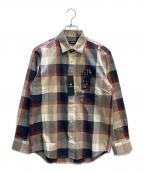 BLACK LABEL CRESTBRIDGEブラックレーベル クレストブリッジ）の古着「長袖シャツ」｜ホワイト×レッド