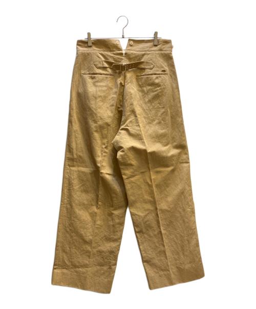 ASSEMBLANC（アッサンブロン）ASSEMBLANC (アッサンブロン) リネンコットンストレートパンツ ベージュ サイズ:Lの古着・服飾アイテム