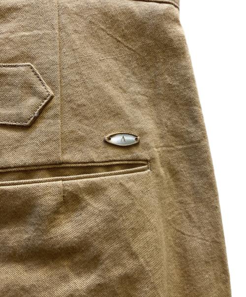 ASSEMBLANC（アッサンブロン）ASSEMBLANC (アッサンブロン) リネンコットンストレートパンツ ベージュ サイズ:Lの古着・服飾アイテム